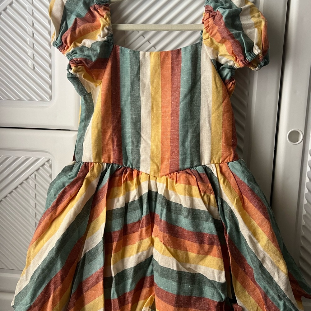 Toddler Girl Autumn Striped Dress